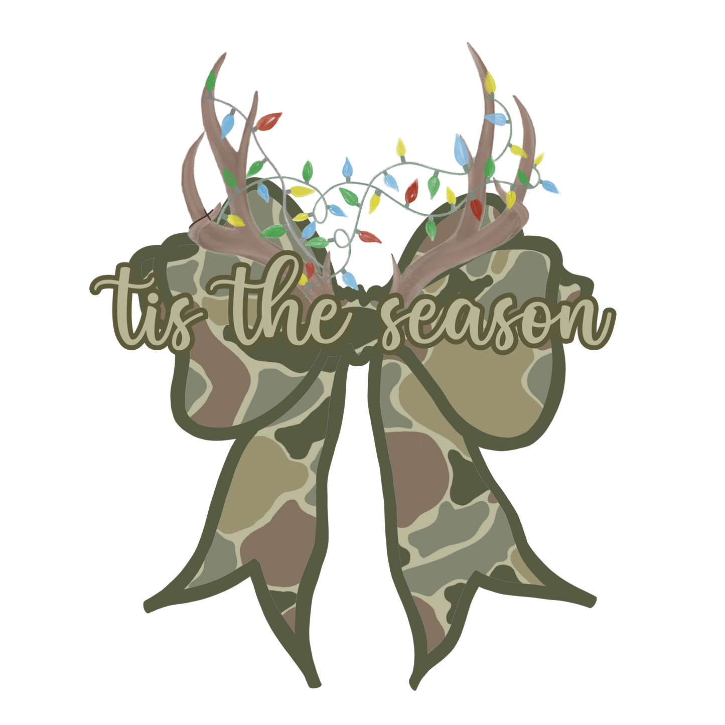 Camo Bow with Antlers