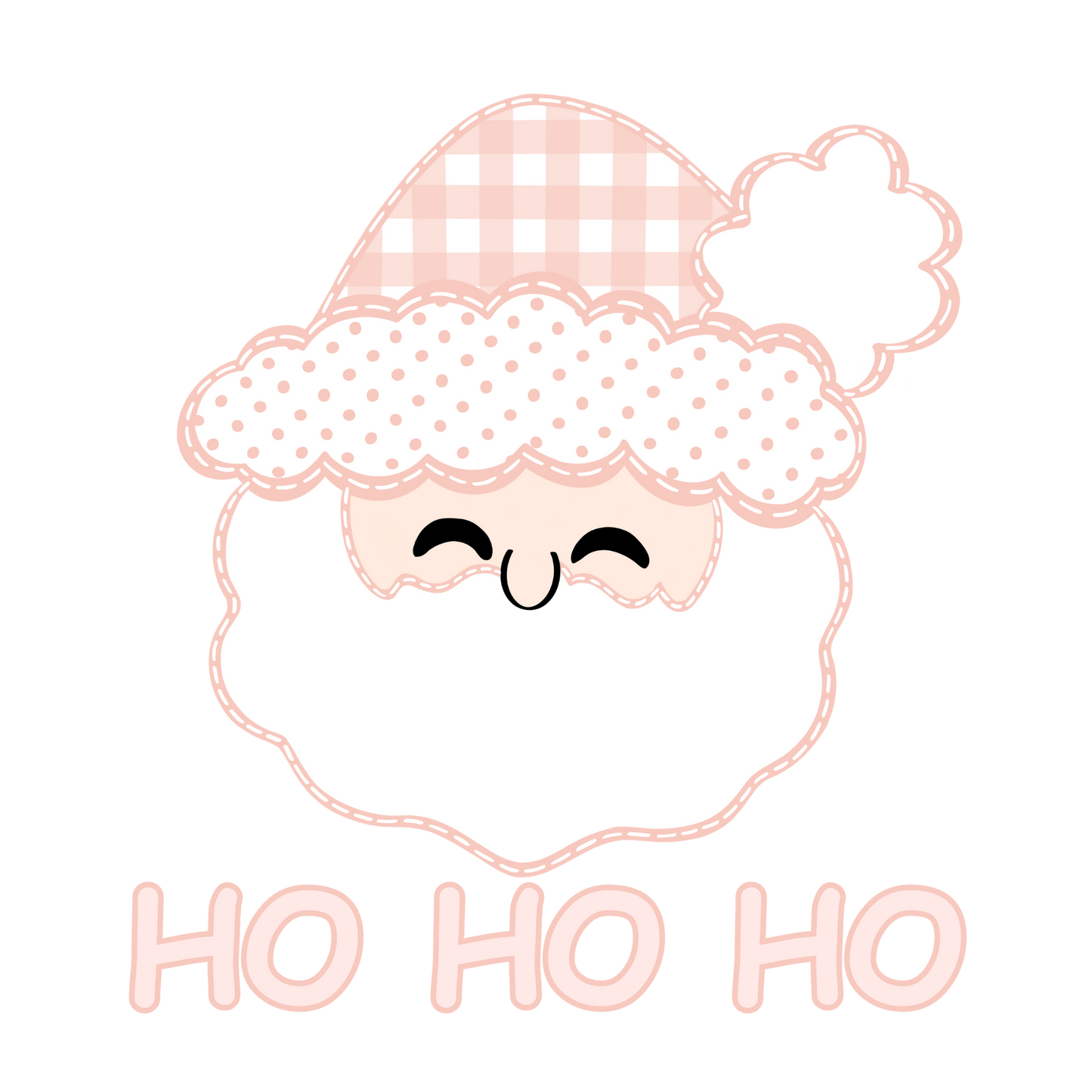 Quilted Pink Santa