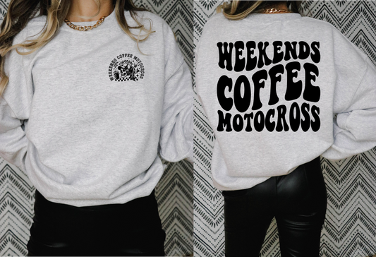 Coffee Motocross Crewneck Sweatshirt