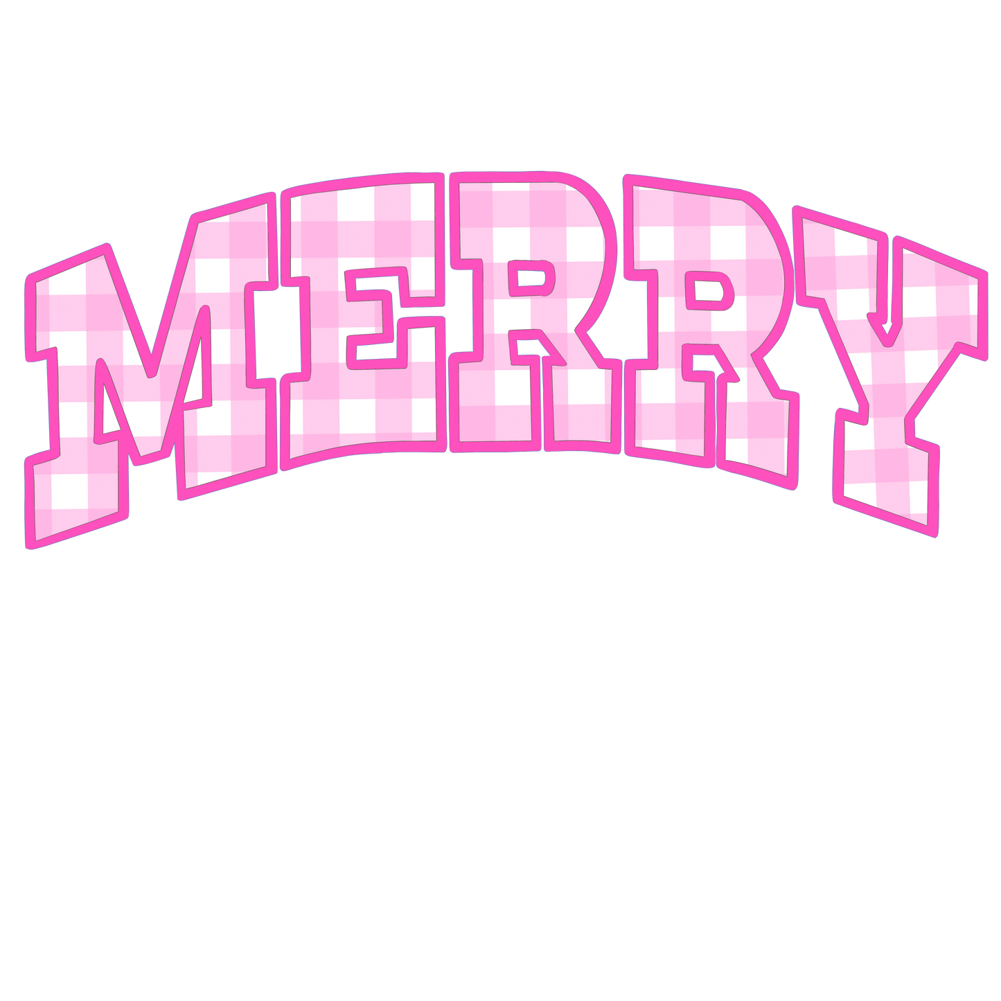 Pink Gingham Merry
