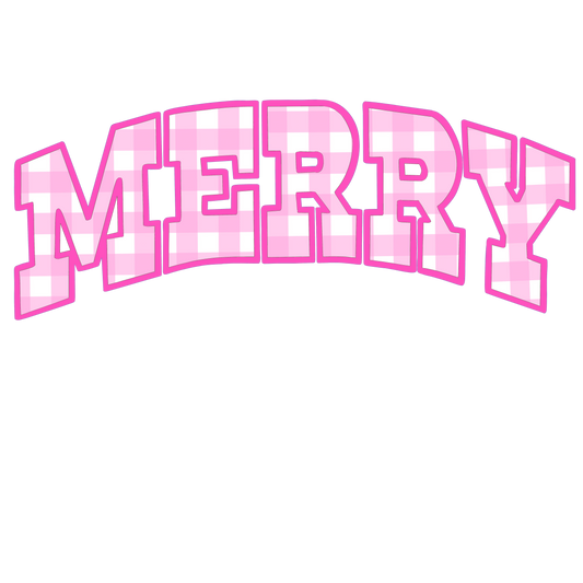 Pink Gingham Merry