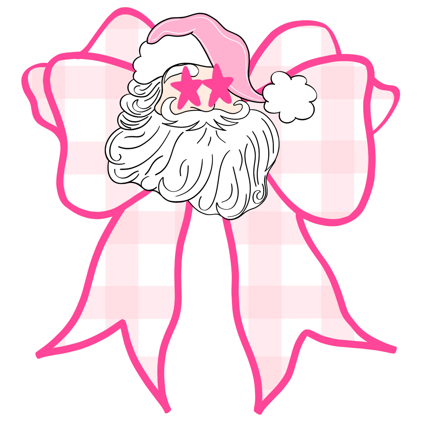 Pink Santa Bow