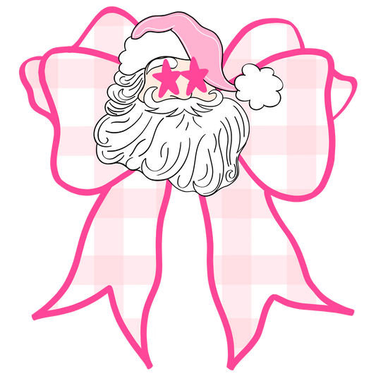 Pink Santa Bow