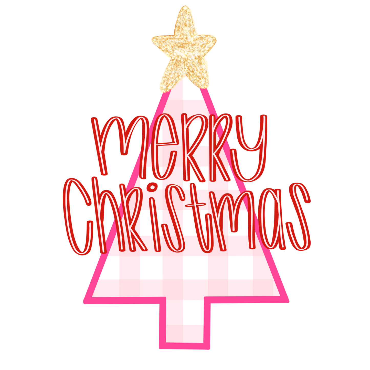 Red and Pink Gingham Tree